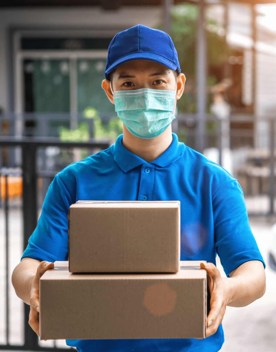 Person Handling The Package